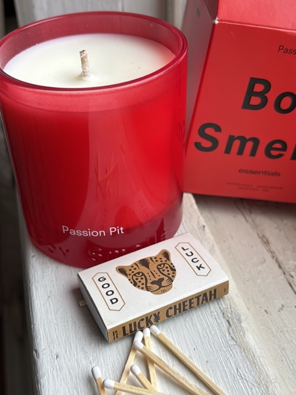 🍦HOST PICK 2X🍦HTF Boy Smells Passion Pit boxed Candle NWT Red (color of passion)
